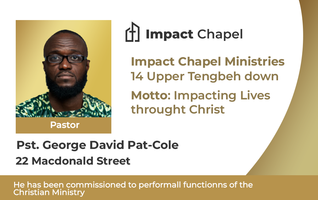Pst. George David Pat-Cole